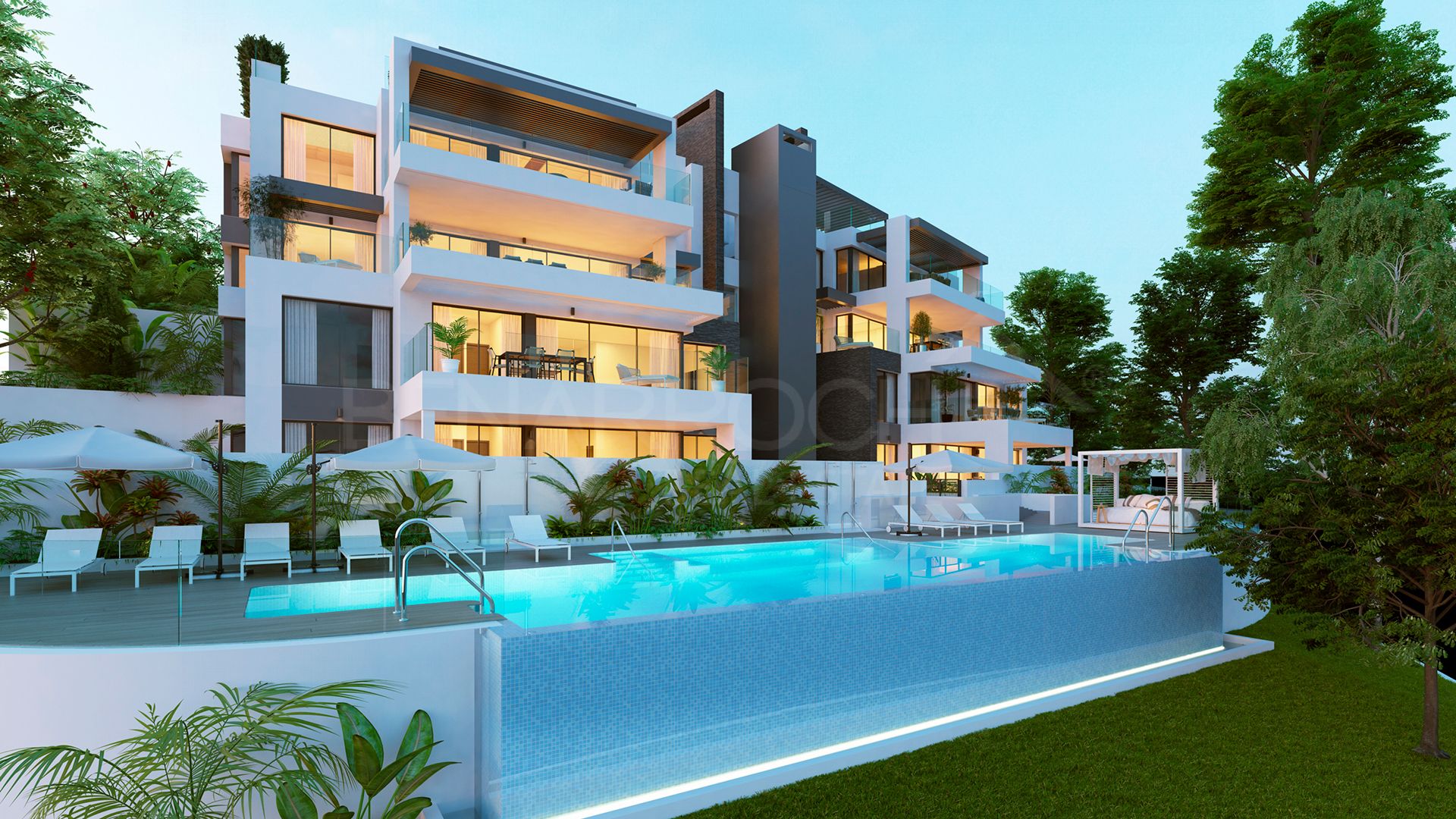 View of Aqualina, luxury apartments and penthouses in Benahavís